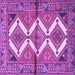 Square Machine Washable Persian Purple Traditional Area Rugs, wshtr4028pur