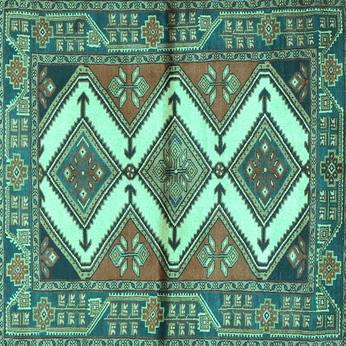 Square Machine Washable Persian Turquoise Traditional Area Rugs, wshtr4028turq