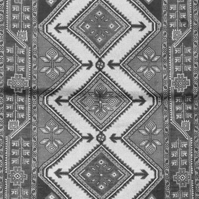 Serging Thickness of Machine Washable Persian Gray Traditional Rug, wshtr4028gry
