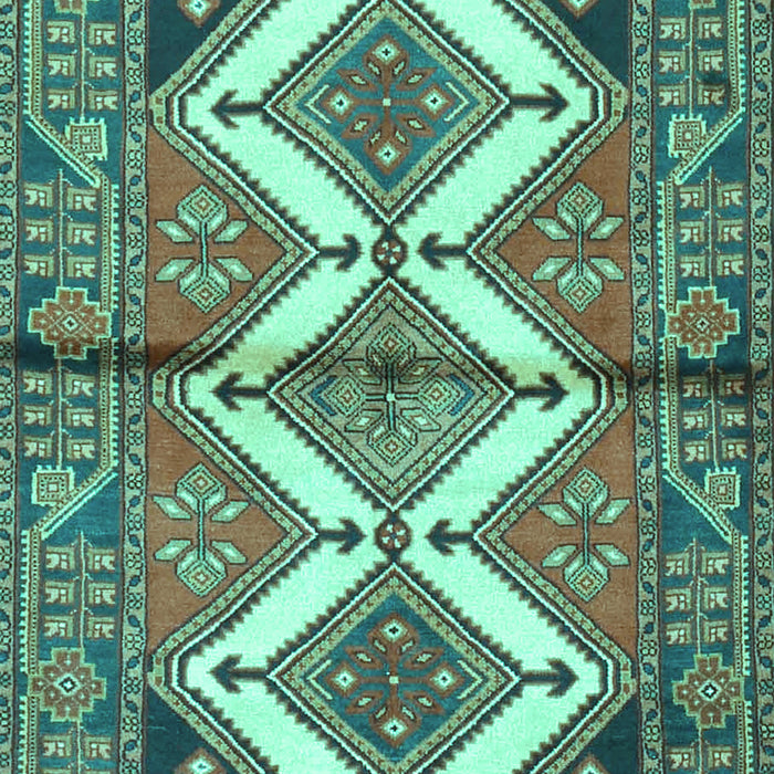 Machine Washable Persian Turquoise Traditional Area Rugs, wshtr4028turq