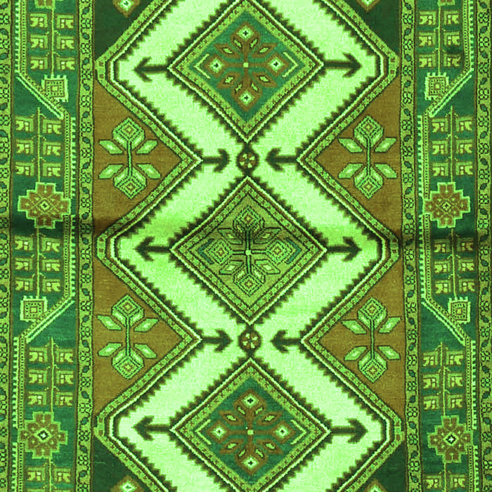 Serging Thickness of Machine Washable Persian Green Traditional Area Rugs, wshtr4028grn