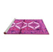 Sideview of Machine Washable Persian Pink Traditional Rug, wshtr4028pnk