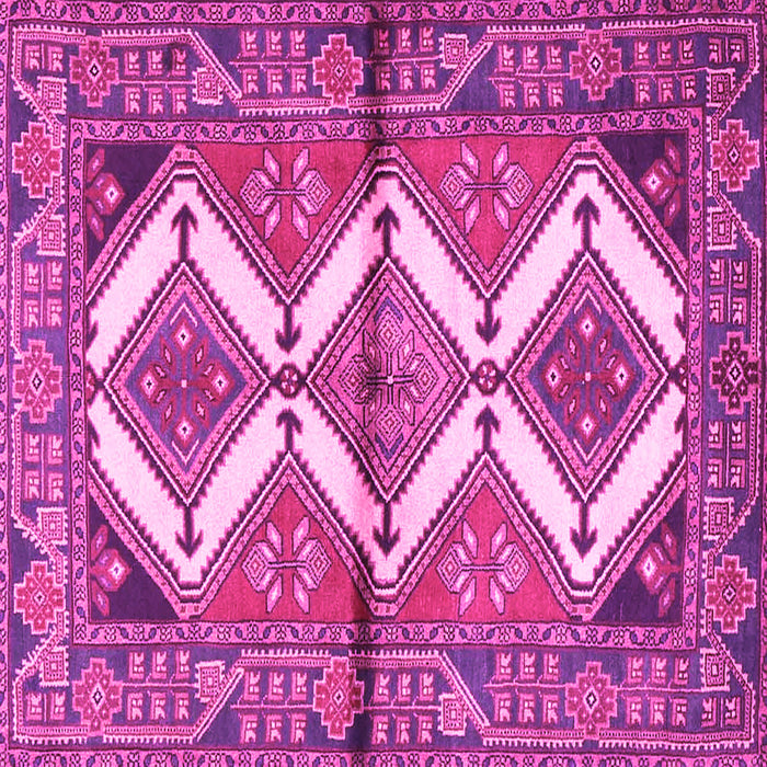 Square Machine Washable Persian Pink Traditional Rug, wshtr4028pnk