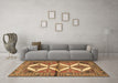 Machine Washable Persian Brown Traditional Rug in a Living Room,, wshtr4028brn