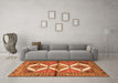 Machine Washable Persian Orange Traditional Area Rugs in a Living Room, wshtr4028org