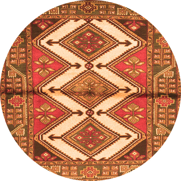 Square Persian Orange Traditional Rug, tr4028org