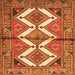 Serging Thickness of Persian Orange Traditional Rug, tr4028org