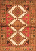 Serging Thickness of Machine Washable Persian Orange Traditional Area Rugs, wshtr4028org