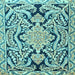Square Persian Light Blue Traditional Rug, tr4029lblu