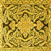 Square Persian Yellow Traditional Rug, tr4029yw