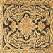Square Persian Brown Traditional Rug, tr4029brn