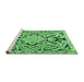 Sideview of Machine Washable Persian Emerald Green Traditional Area Rugs, wshtr4029emgrn