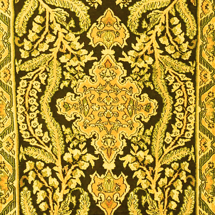 Machine Washable Persian Yellow Traditional Rug, wshtr4029yw