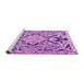 Sideview of Machine Washable Persian Purple Traditional Area Rugs, wshtr4029pur