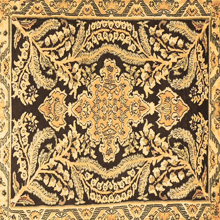 Square Machine Washable Persian Brown Traditional Rug, wshtr4029brn