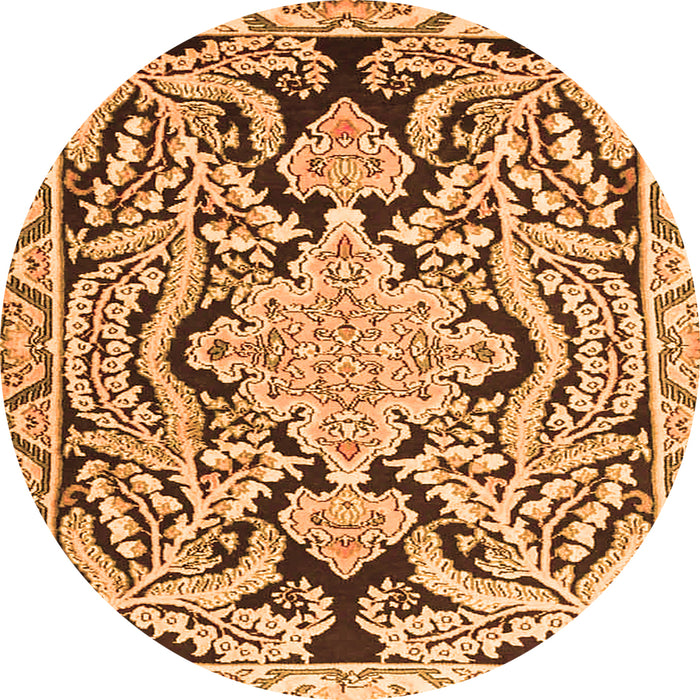 Square Persian Orange Traditional Rug, tr4029org