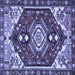 Square Persian Blue Traditional Rug, tr402blu