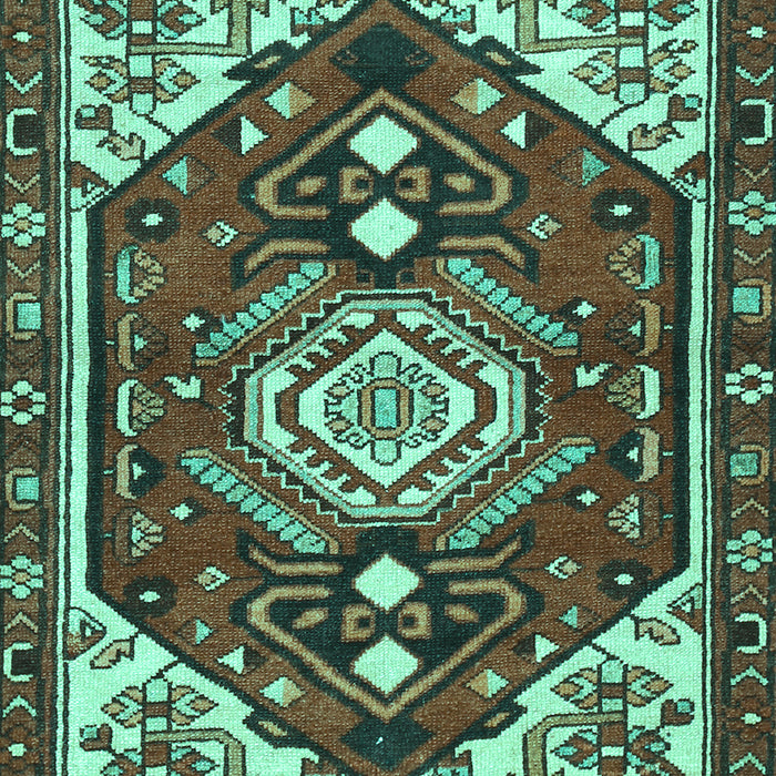 Machine Washable Persian Turquoise Traditional Area Rugs, wshtr402turq