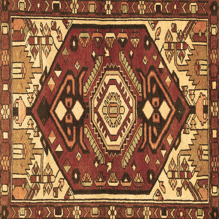 Square Persian Brown Traditional Rug, tr402brn