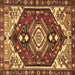 Square Persian Brown Traditional Rug, tr402brn