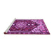 Sideview of Machine Washable Persian Purple Traditional Area Rugs, wshtr402pur