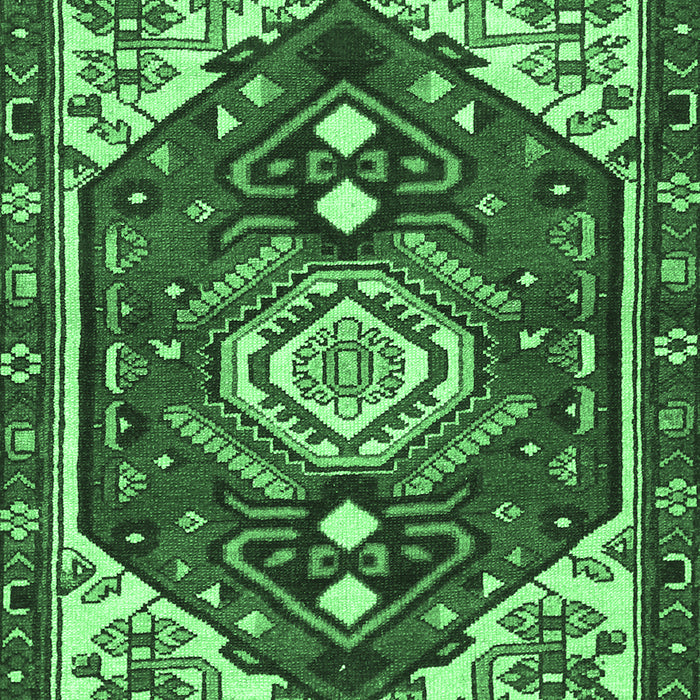 Machine Washable Persian Emerald Green Traditional Area Rugs, wshtr402emgrn