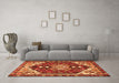 Machine Washable Persian Orange Traditional Area Rugs in a Living Room, wshtr402org