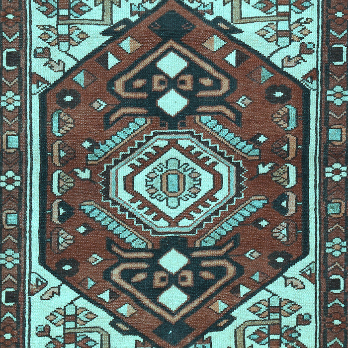 Machine Washable Persian Light Blue Traditional Rug, wshtr402lblu