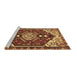 Sideview of Machine Washable Persian Brown Traditional Rug, wshtr402brn