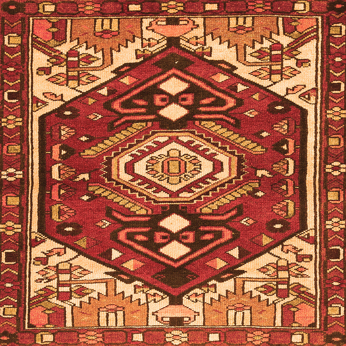Serging Thickness of Persian Orange Traditional Rug, tr402org