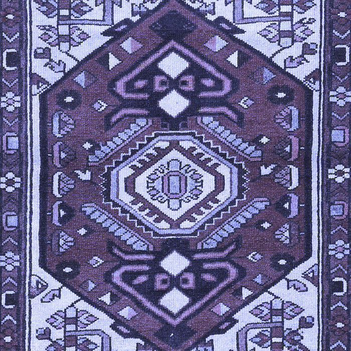 Machine Washable Persian Blue Traditional Rug, wshtr402blu