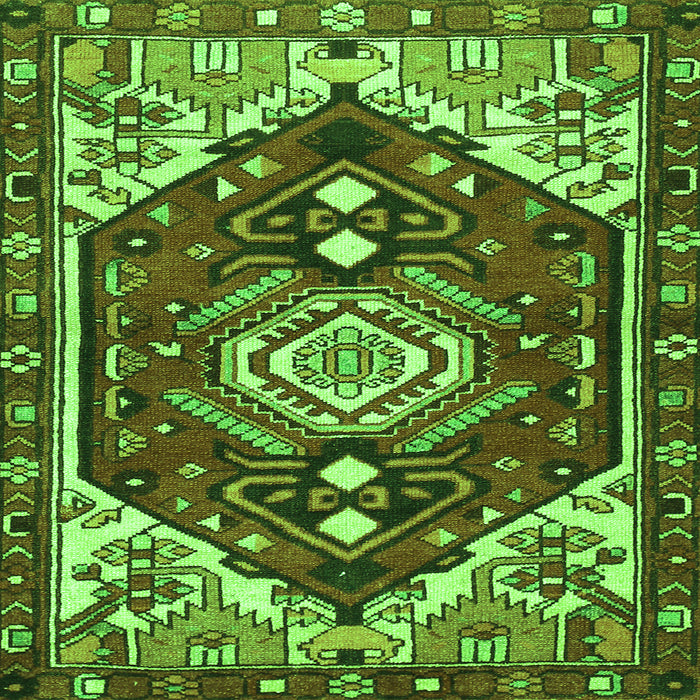 Serging Thickness of Persian Green Traditional Rug, tr402grn