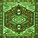 Serging Thickness of Persian Green Traditional Rug, tr402grn