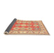 Sideview of Traditional Red Geometric Rug, tr403