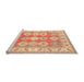 Sideview of Machine Washable Traditional Red Rug, wshtr403