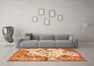 Machine Washable Persian Orange Traditional Area Rugs in a Living Room, wshtr4030org