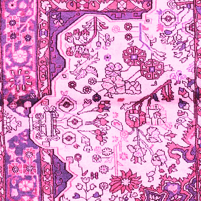 Machine Washable Persian Pink Traditional Rug, wshtr4030pnk