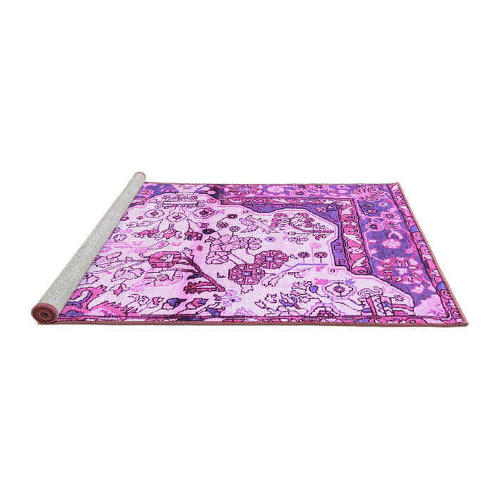 Sideview of Machine Washable Persian Purple Traditional Area Rugs, wshtr4030pur
