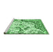 Sideview of Machine Washable Persian Emerald Green Traditional Area Rugs, wshtr4030emgrn