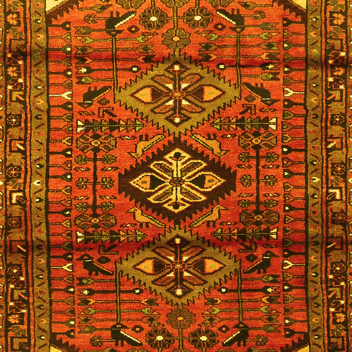 Machine Washable Persian Yellow Traditional Rug, wshtr4031yw