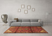 Machine Washable Persian Brown Traditional Rug in a Living Room,, wshtr4031brn