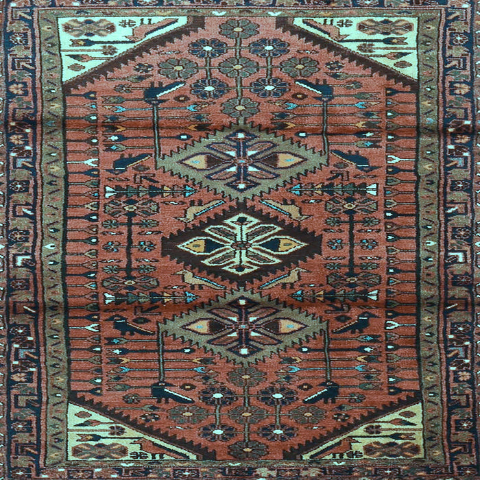 Square Machine Washable Persian Light Blue Traditional Rug, wshtr4031lblu
