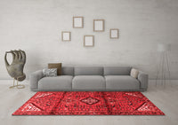 Machine Washable Persian Red Traditional Rug, wshtr4031red