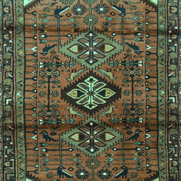 Machine Washable Persian Turquoise Traditional Area Rugs, wshtr4031turq