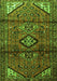 Serging Thickness of Machine Washable Persian Green Traditional Area Rugs, wshtr4031grn