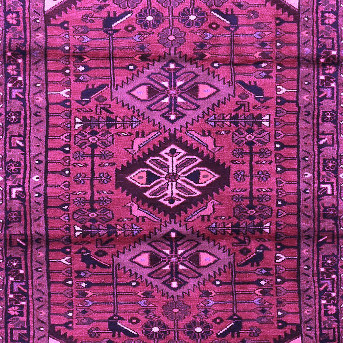 Machine Washable Persian Purple Traditional Area Rugs, wshtr4031pur