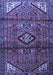 Machine Washable Persian Blue Traditional Rug, wshtr4031blu