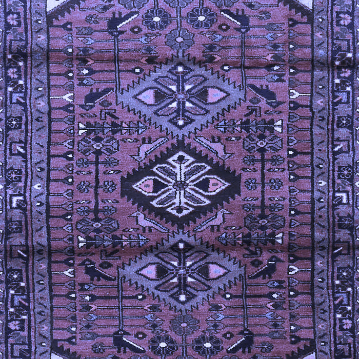 Machine Washable Persian Blue Traditional Rug, wshtr4031blu