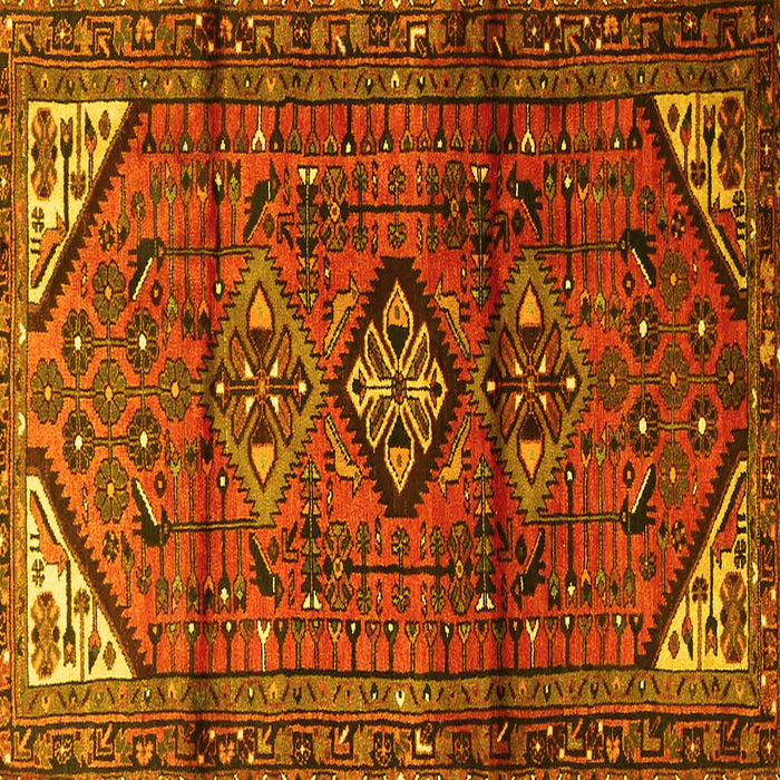 Square Persian Yellow Traditional Rug, tr4031yw