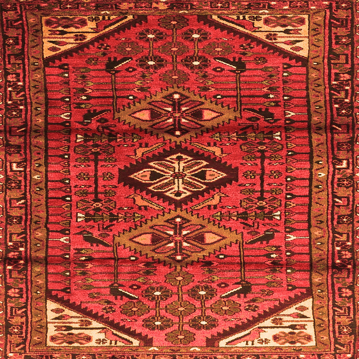 Serging Thickness of Persian Orange Traditional Rug, tr4031org